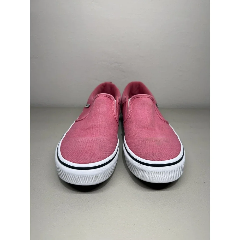 Vans Asher Slip On Shoes Womens 4 Honeysuckle Pink Canvas Skate Casual